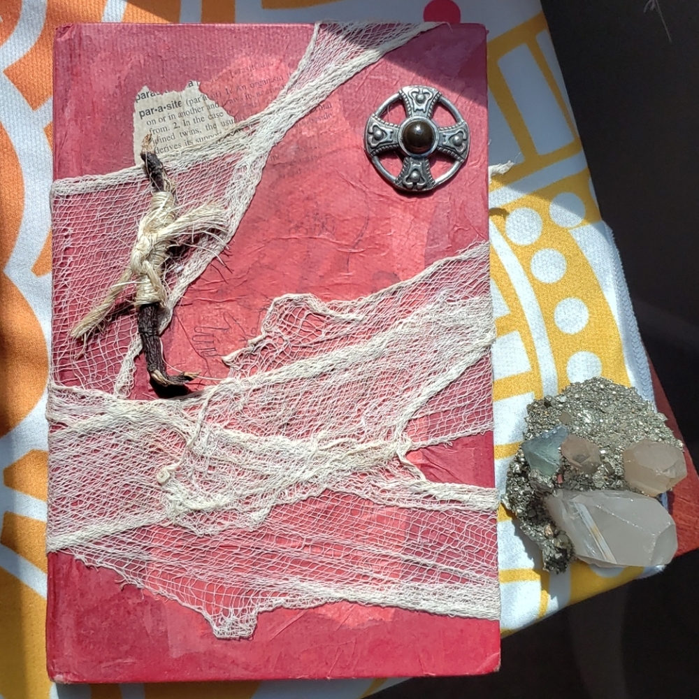 Witchy haunted book prop